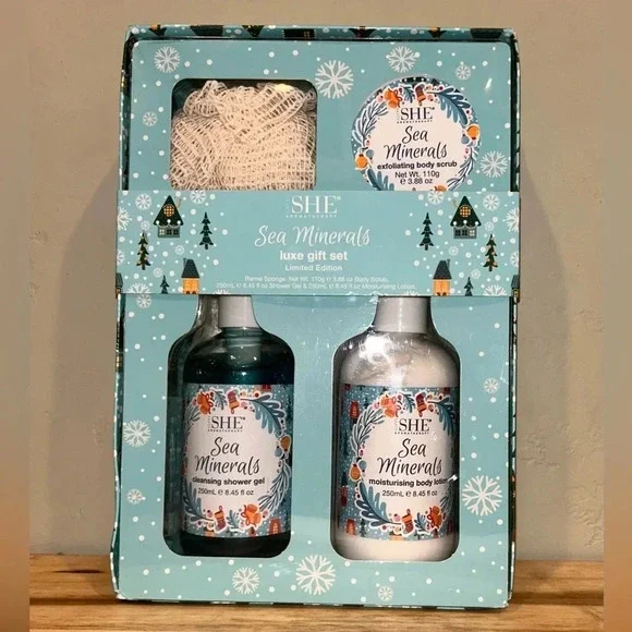 SHE OM AROMATHERAPY SEA MINERALS LUXE GIFT SET. LIMITED EDITION. BRAND NEW!! - Picture 2 of 6